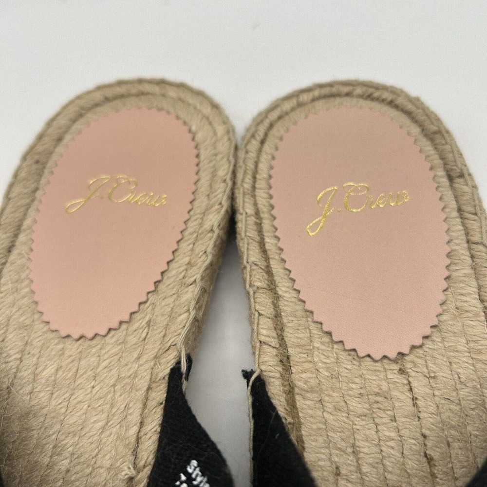 J.Crew Women's Twisted Knot Espadrille Sandals in Black Canvas Size 9.5 - Picture 5 of 8